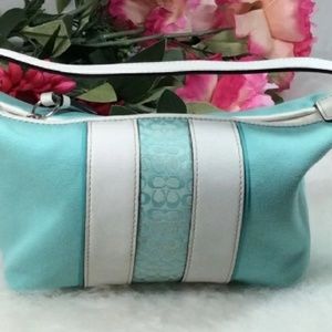 Coach white and blue mini purse